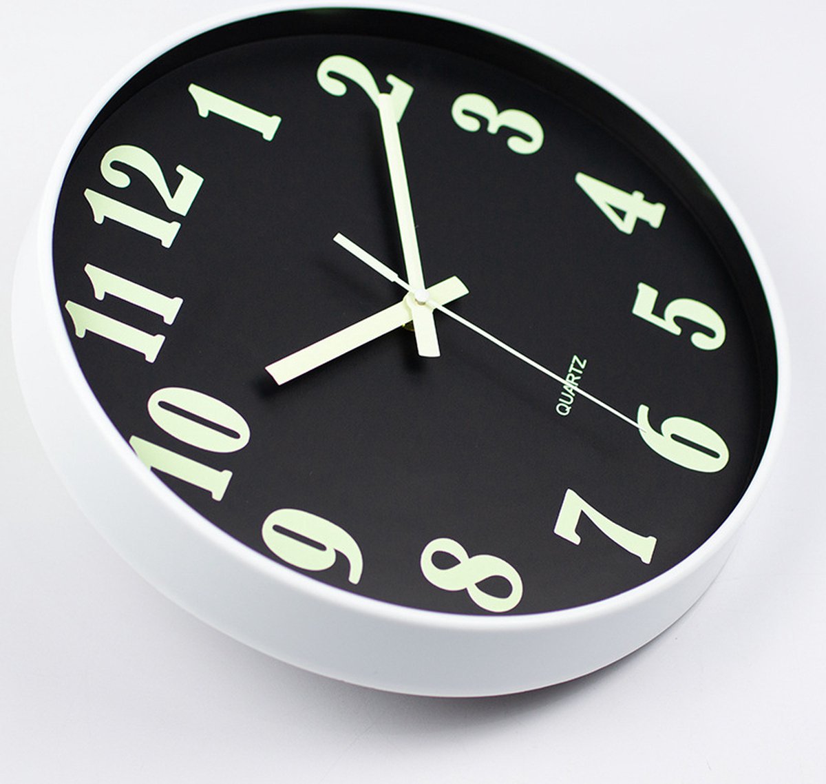 Glow in the dark wall clock Ø30cm