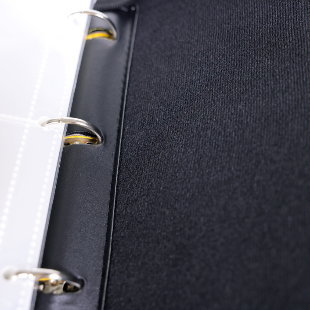 Trading card binder album with zipper