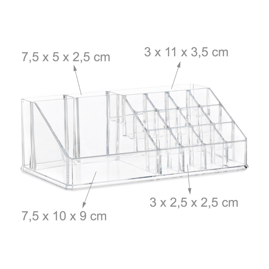 Makeup organizer with adjustable drawers
