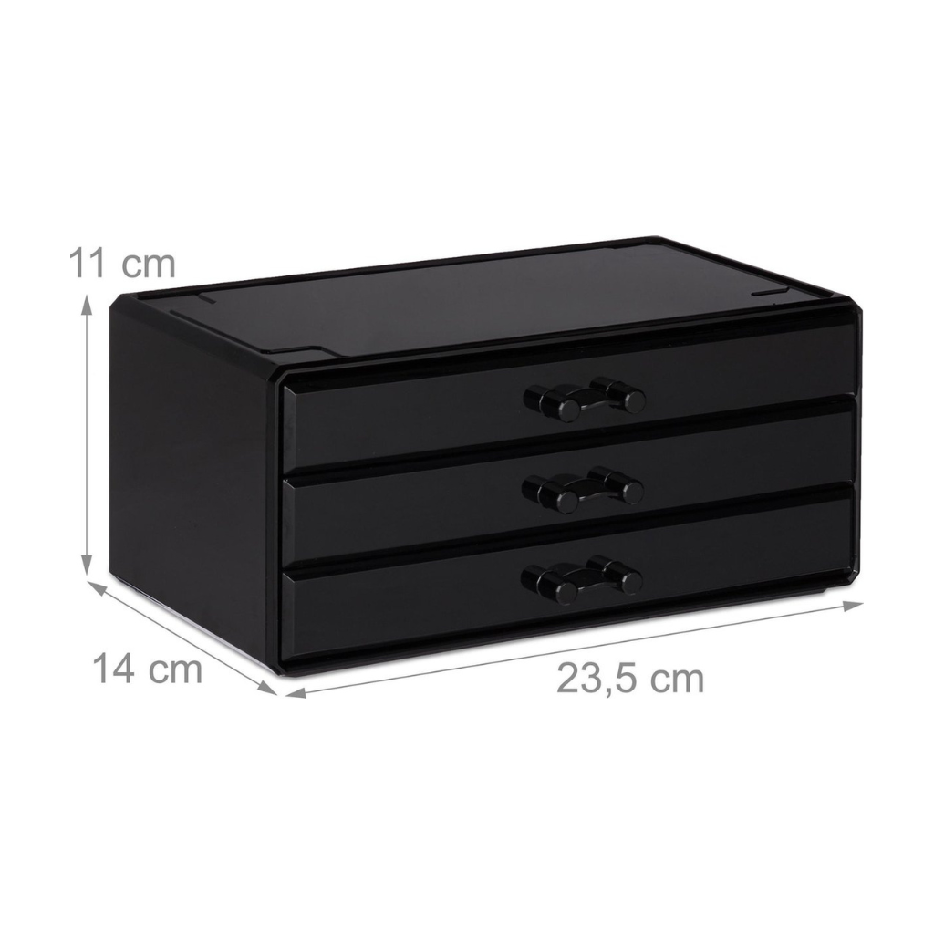 Makeup organizer with adjustable drawers