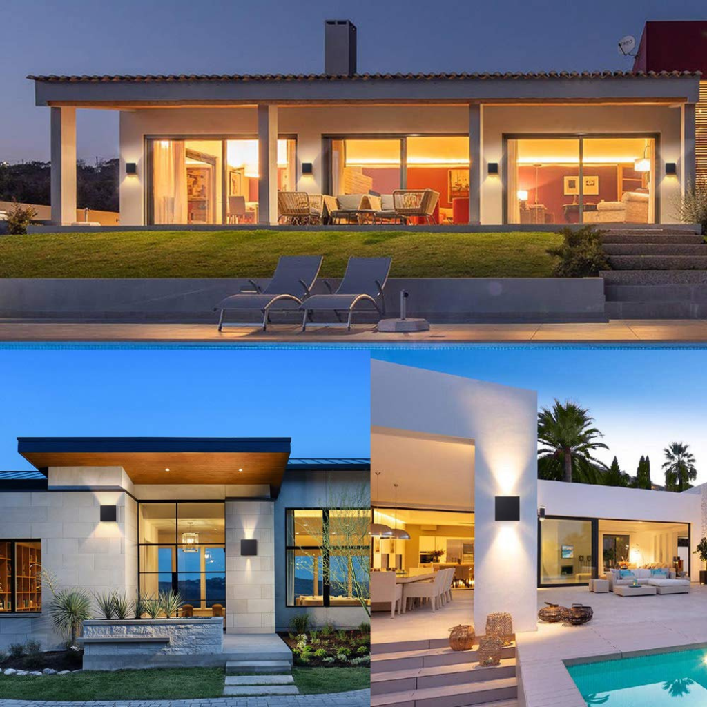 Cube modern LED wall lamp indoor outdoor IP65