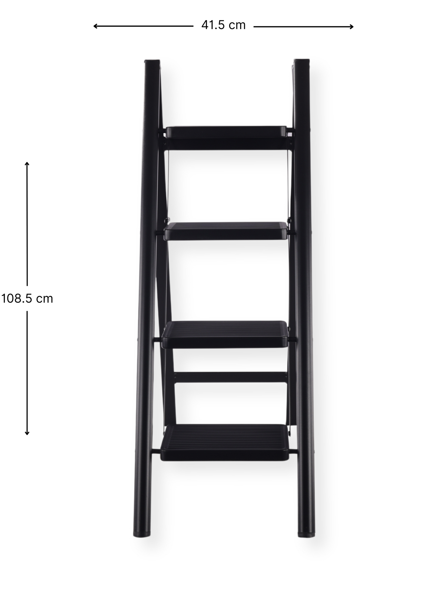 Opklapbaar keukenopstapje met 4 treden en antislip