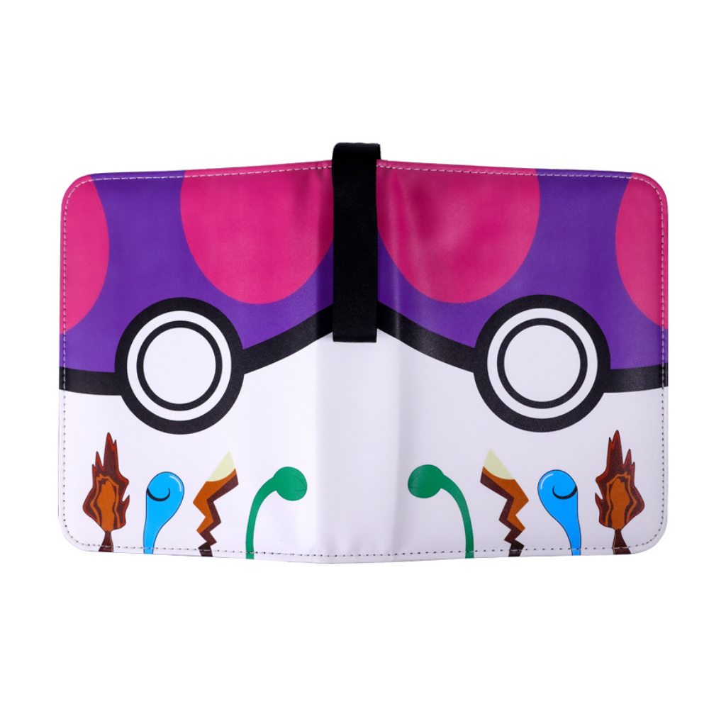 Trading card binder with zipper for 400 cards