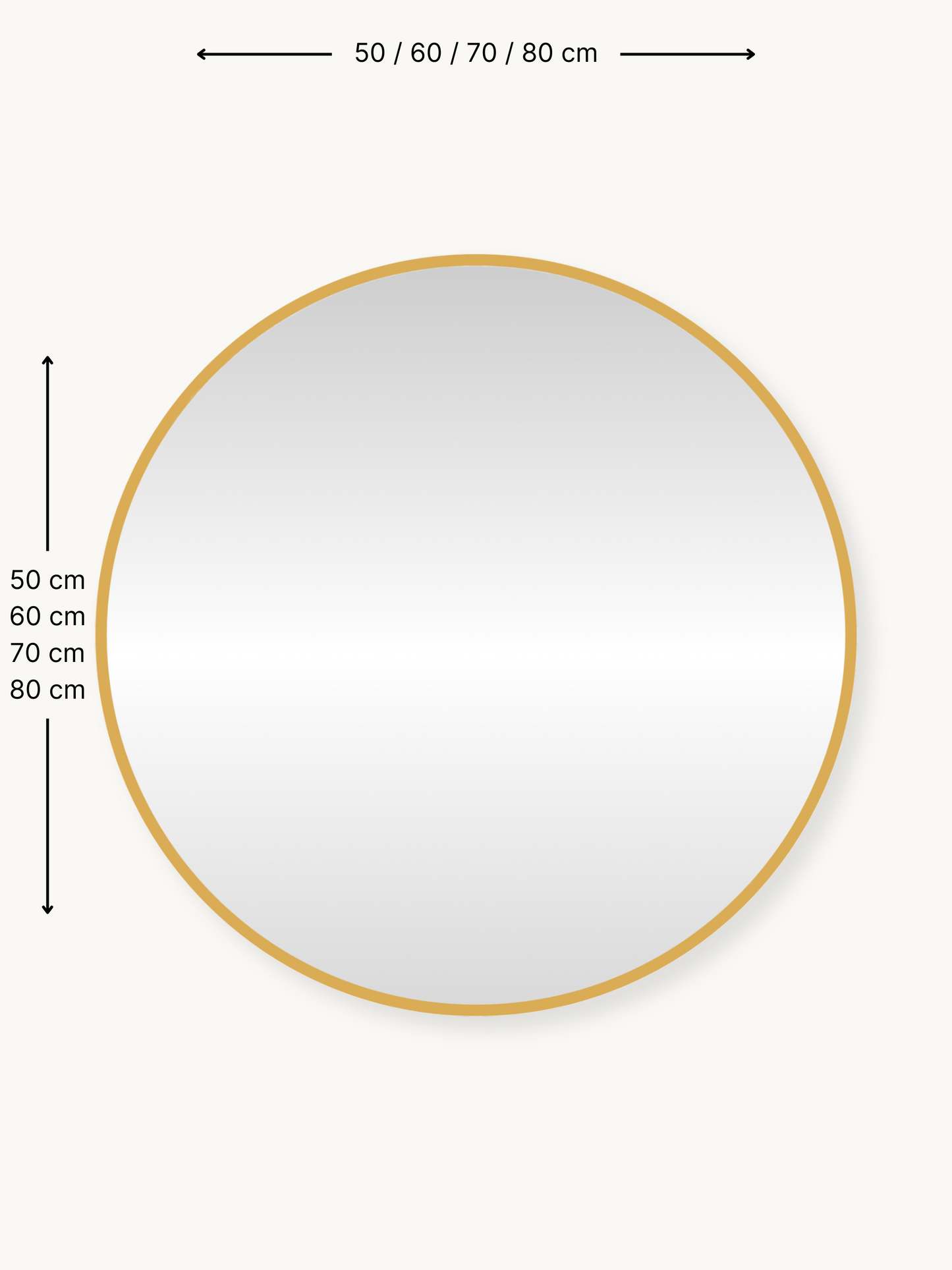 Miroir mural rond Freya