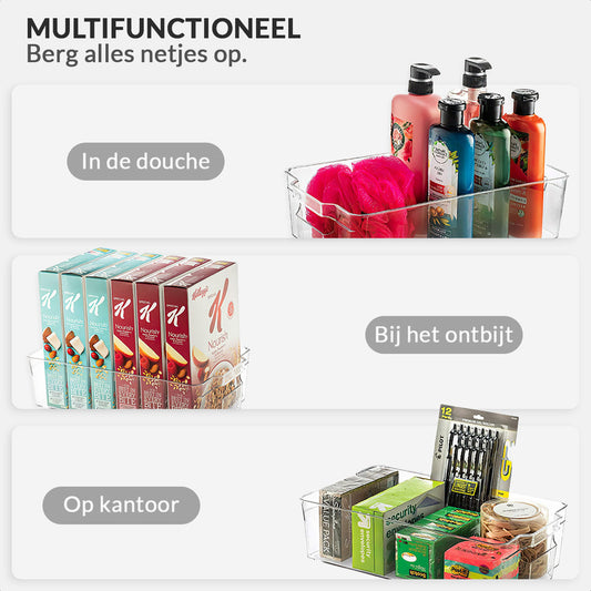 Stackable organizer bins set of 4