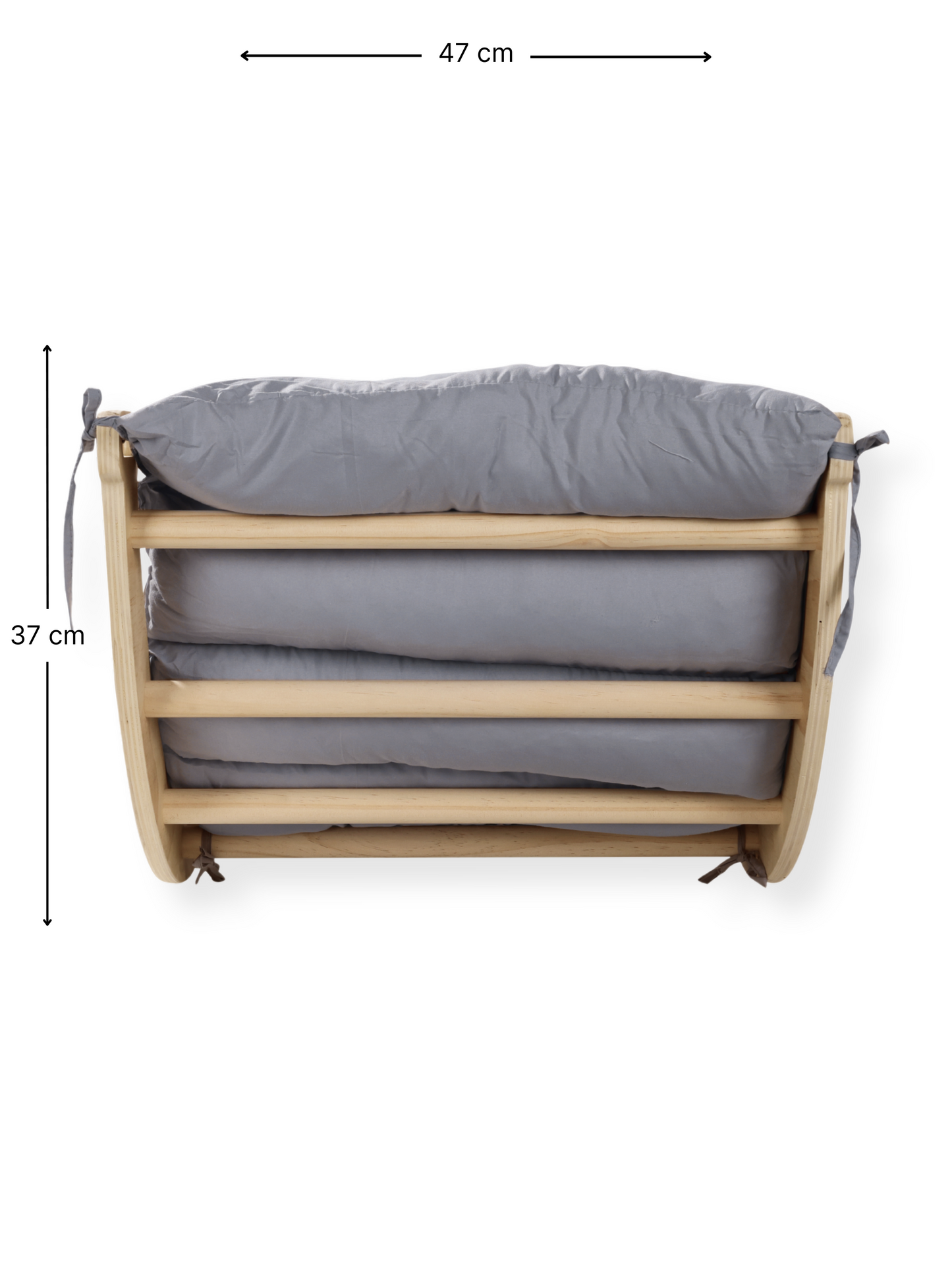Mini houten klimboog met kussen