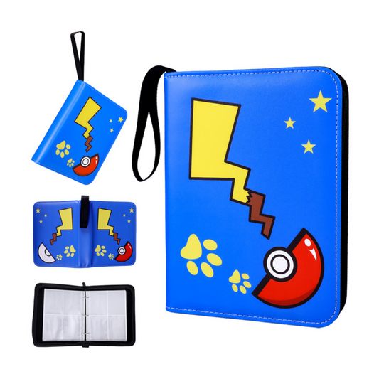 Trading card binder album with zipper