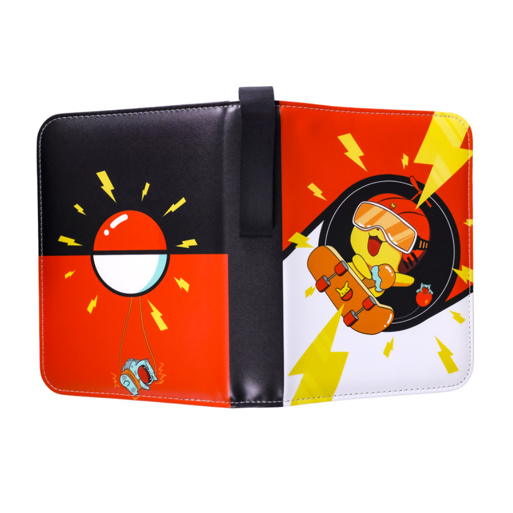 Trading card binder with zipper for 400 cards