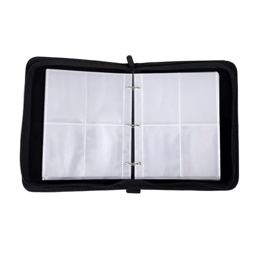 Trading card binder with zipper for 400 cards
