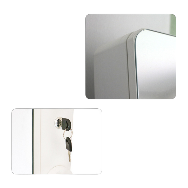 Buxibo Sieradenkast op Wielen - Met Spiegel en LED Verlichting
