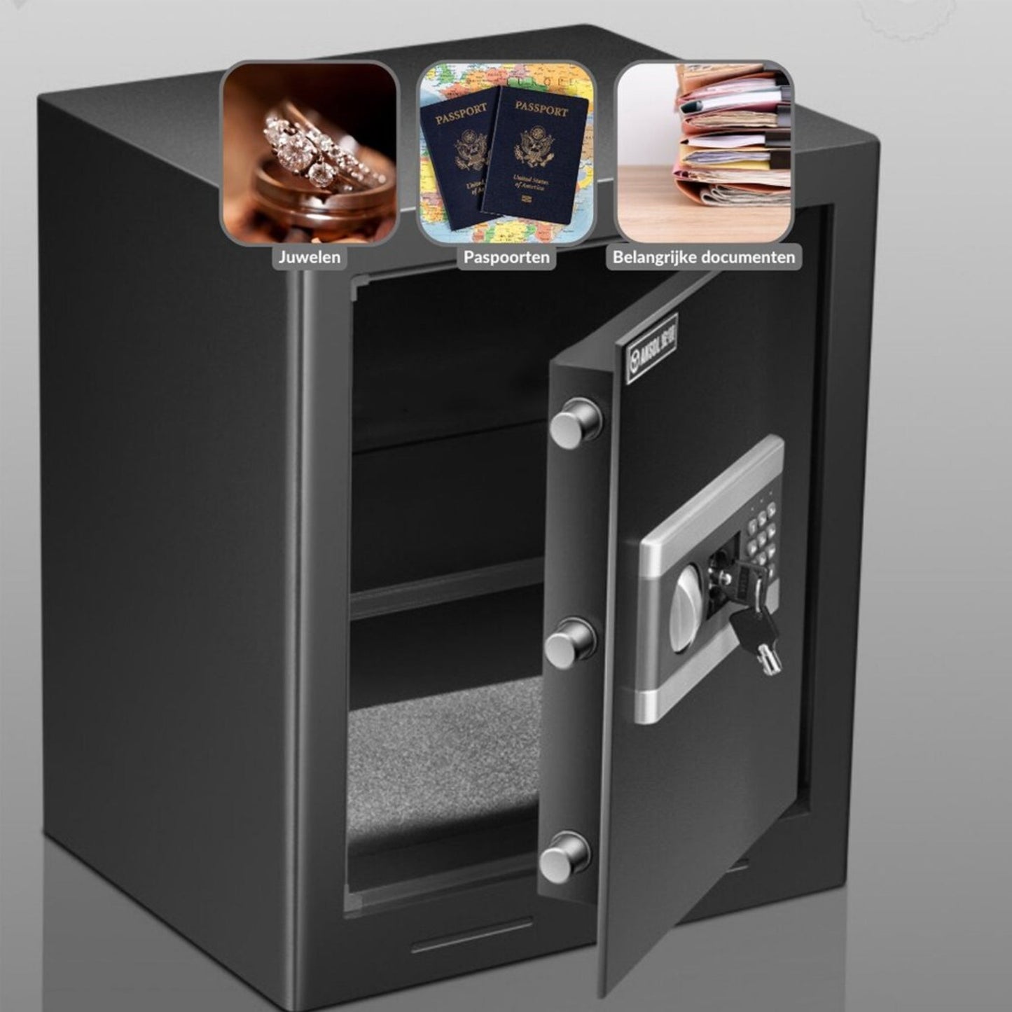 Fireproof safe Villa with digital code lock and key