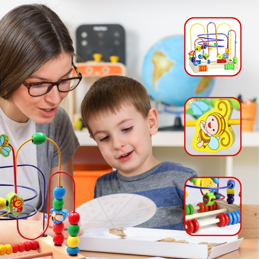 Wooden counting frame abacus