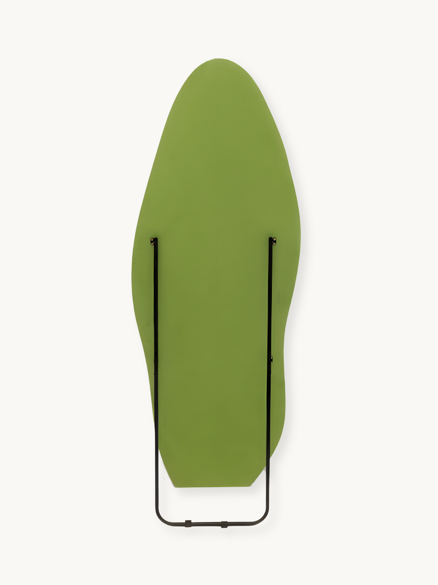 Asymmetrical standing mirror Seraphina with suede velvet upholstery
