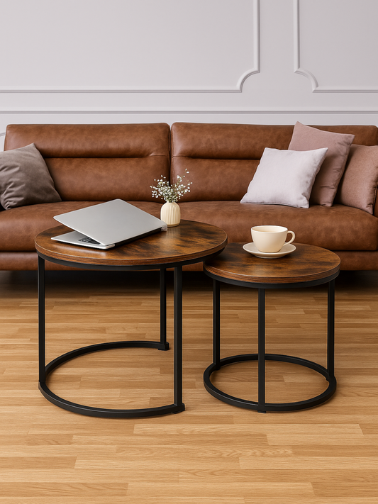 Runde sideborde i sæt Galia