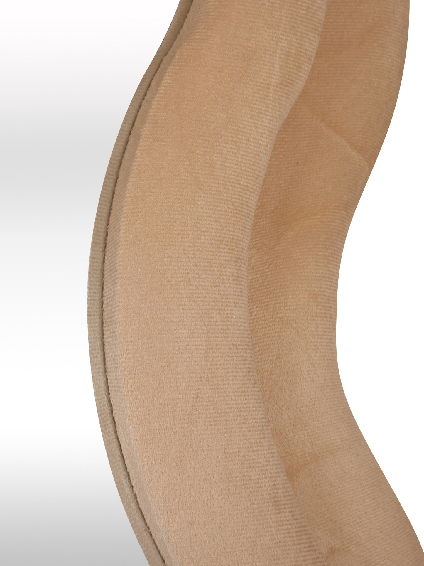 Wavy shaped suede velvet standing mirror Clara