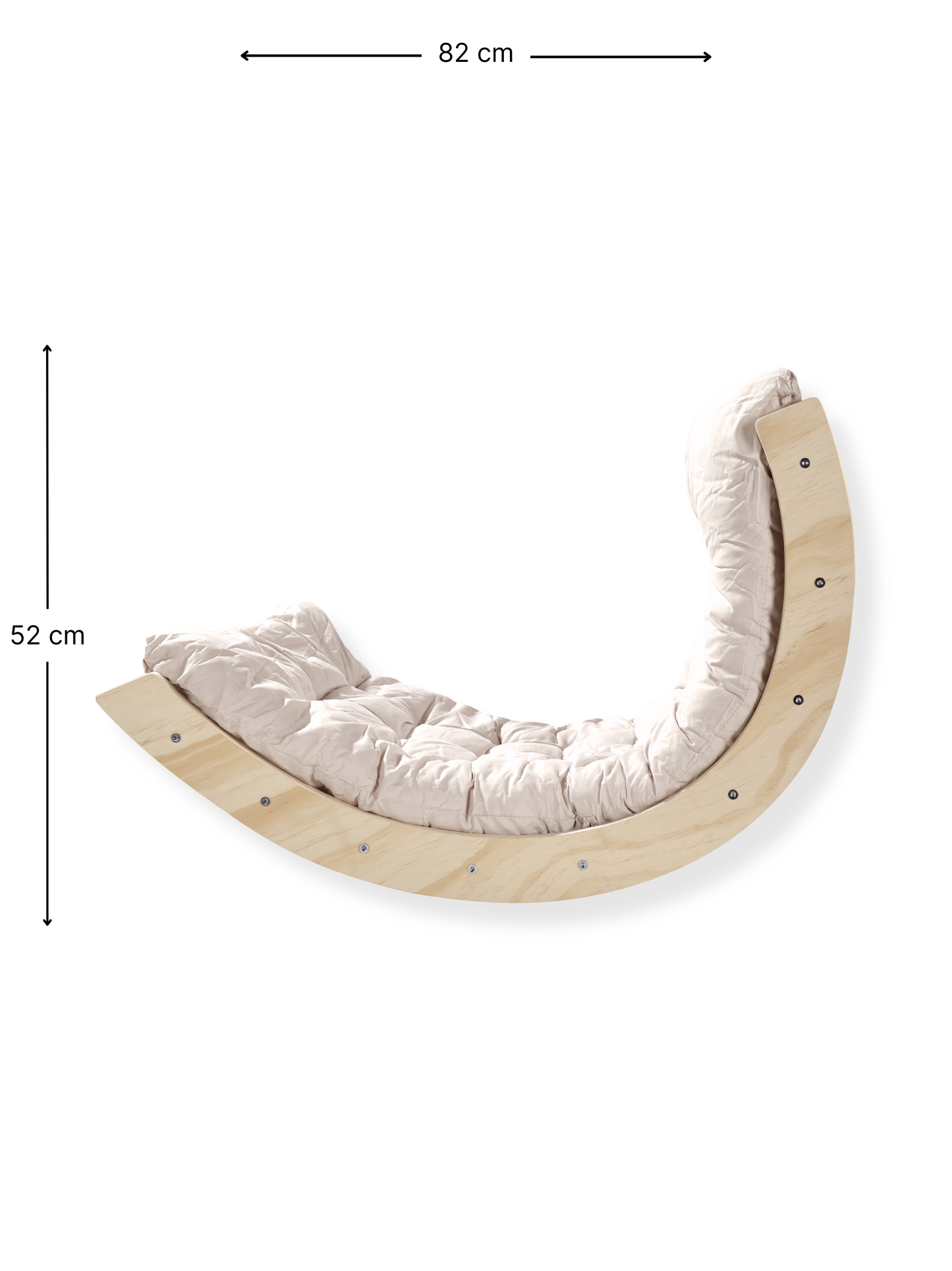 2-in-1 houten Montessori-klimboog met kussen