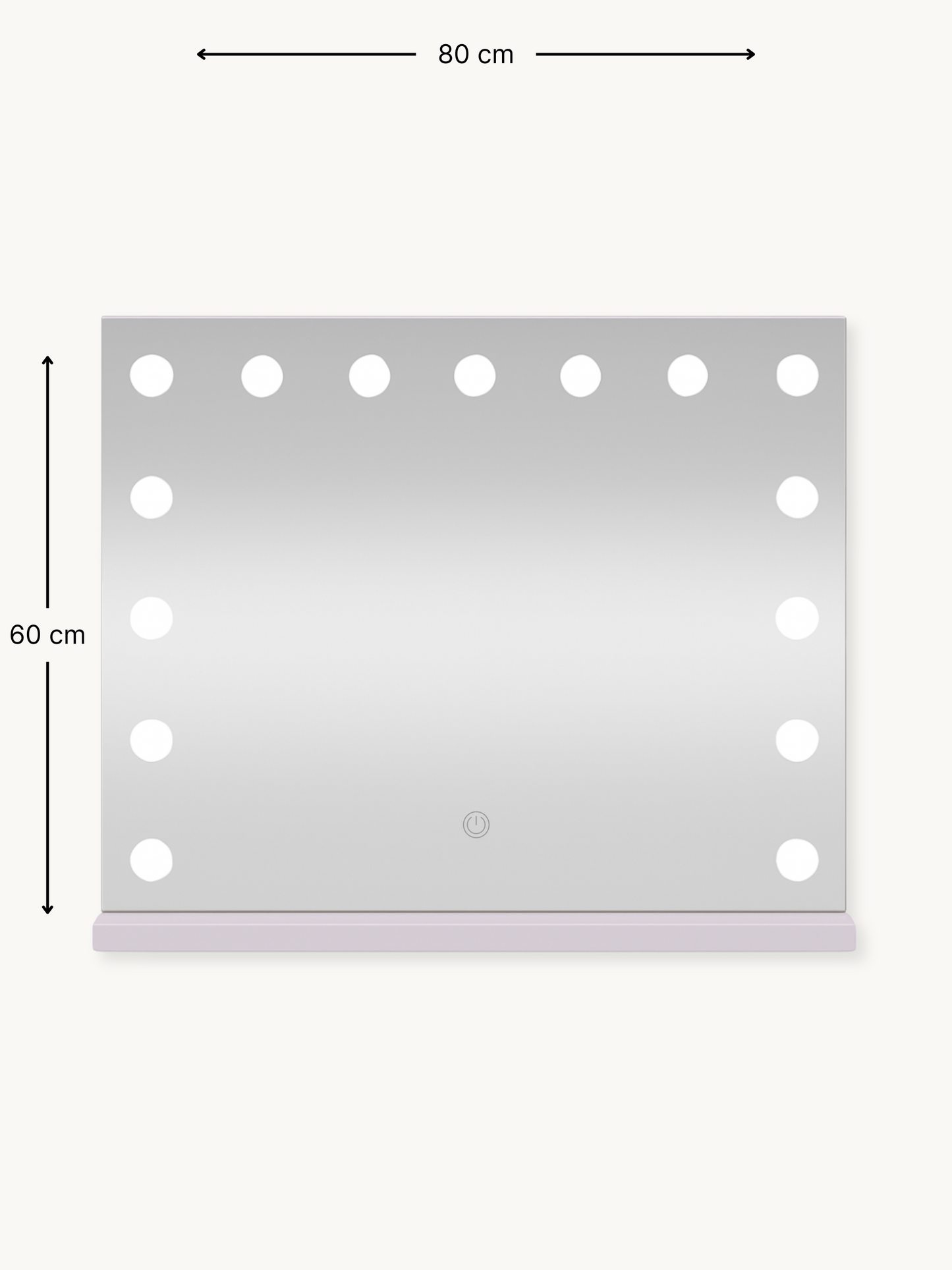 Miroir de maquillage Hollywood Lana avec 15 lampes LED