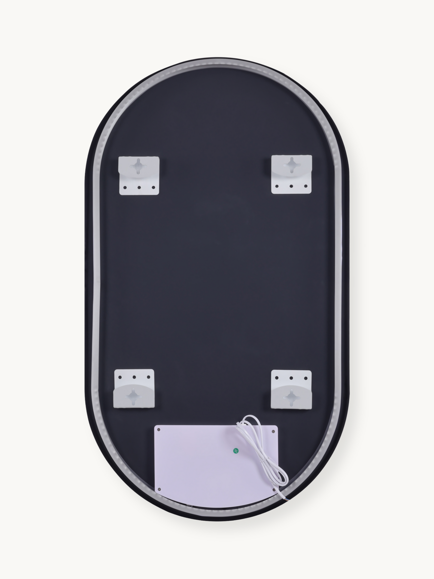 Miroir de salle de bain ovale Nina avec éclairage LED à intensité variable