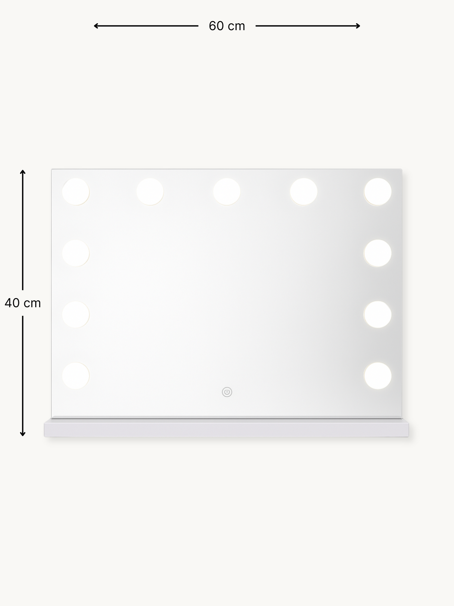 Miroir de maquillage Hollywood Lana avec 12 lampes LED
