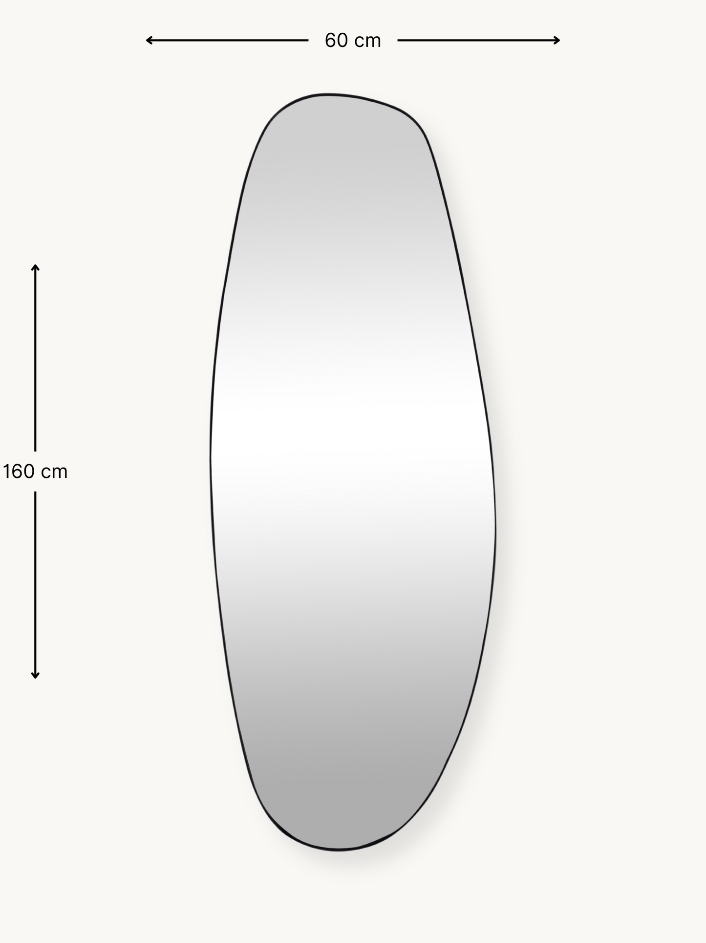 Organic wall mirror Rafael