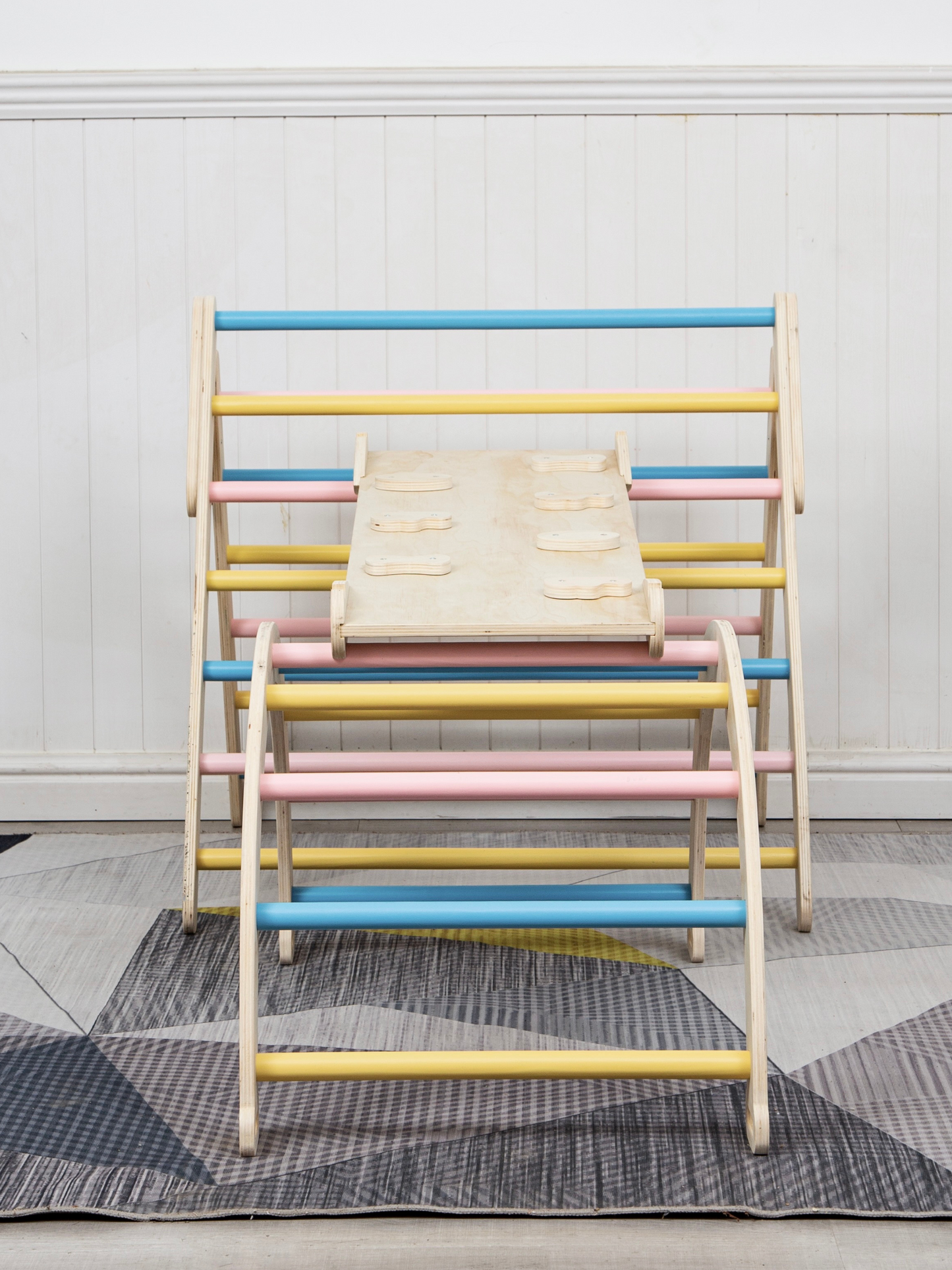 Zusammenklappbares Kletterset mit Rutsche