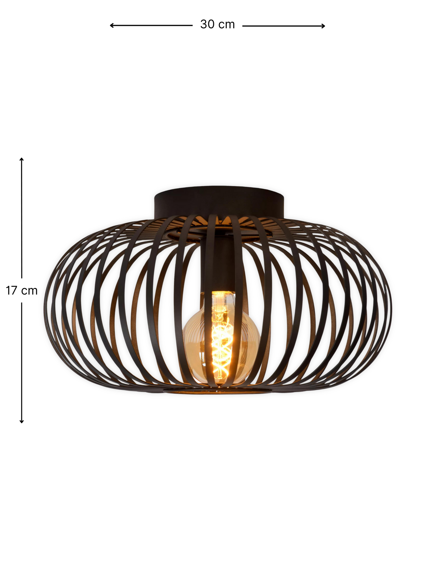 Plafondlamp Elin in industrieel metalen design