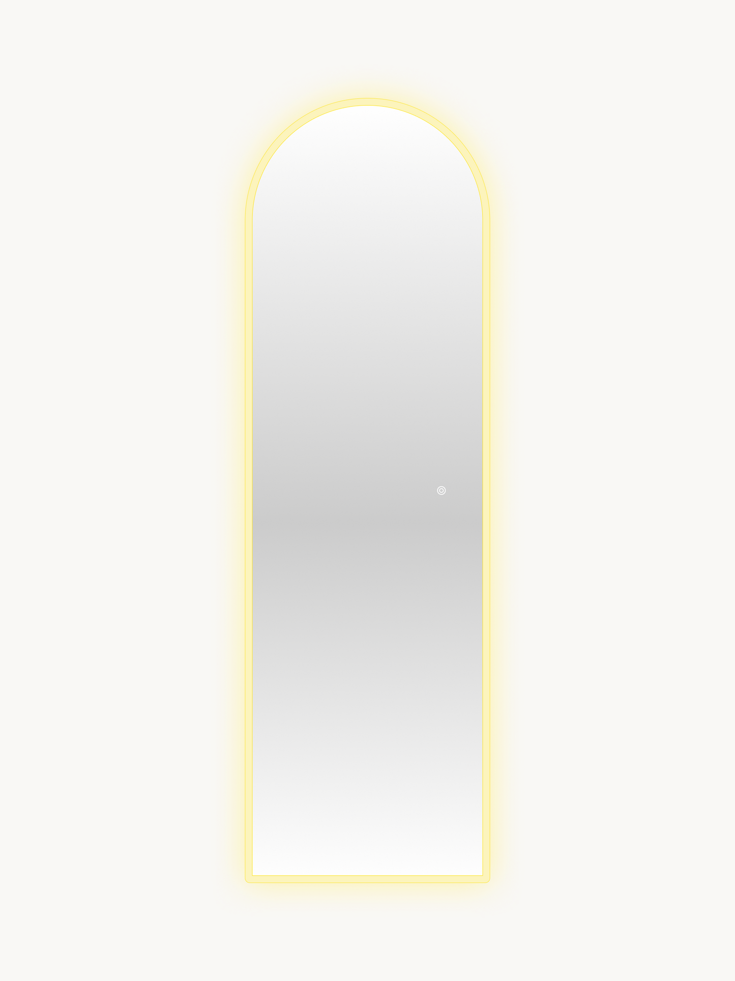 Miroir ovale sur pied sans cadre Ophelia avec éclairage LED