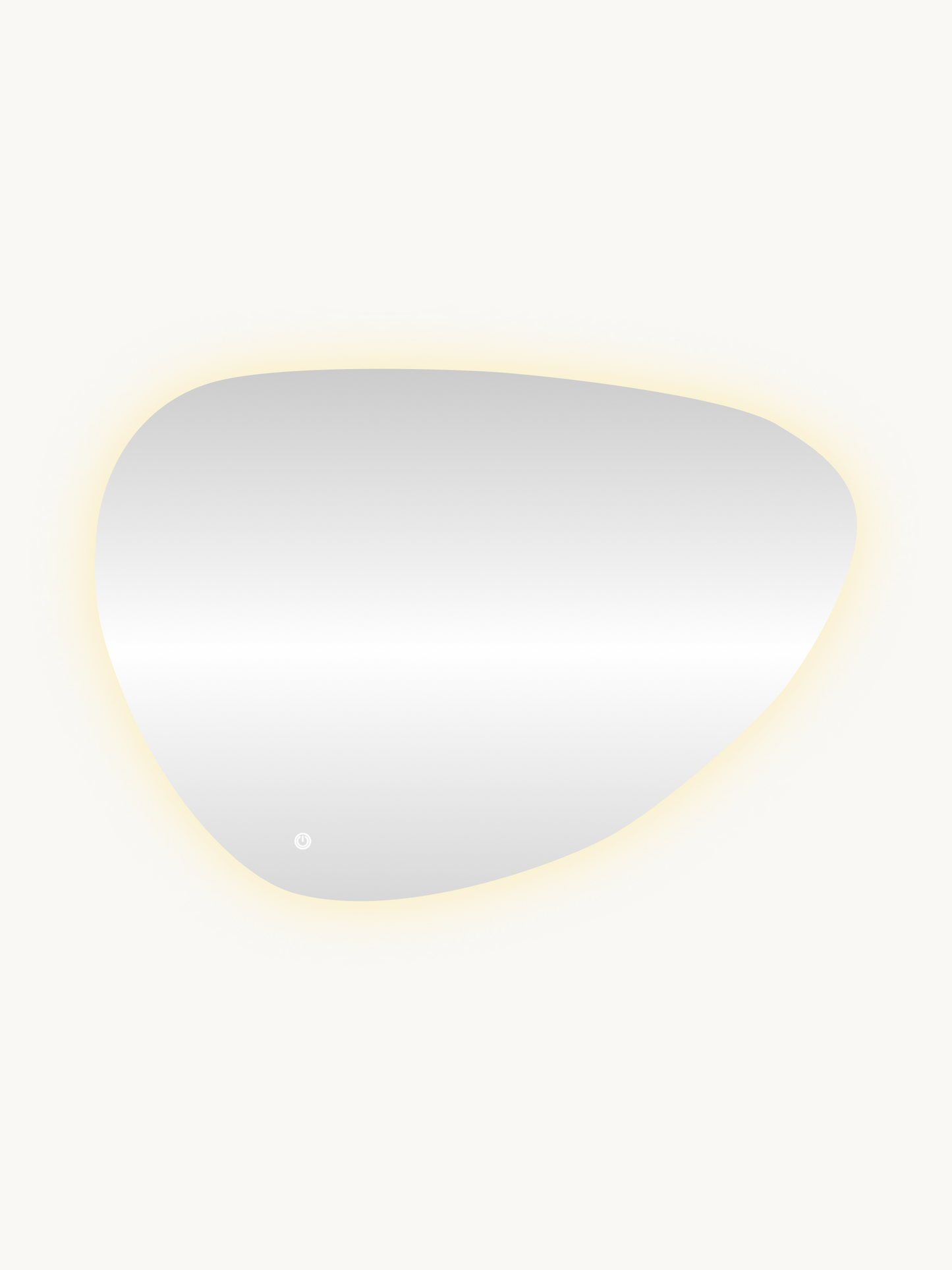 Miroir de salle de bain asymétrique Marco avec éclairage LED dimmable
