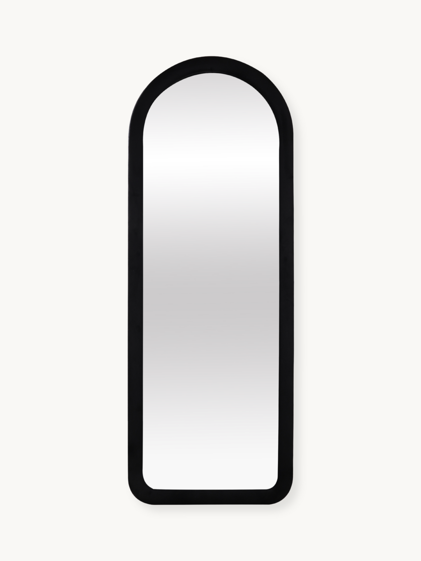 Oval standing mirror Cleo with suede velvet upholstery