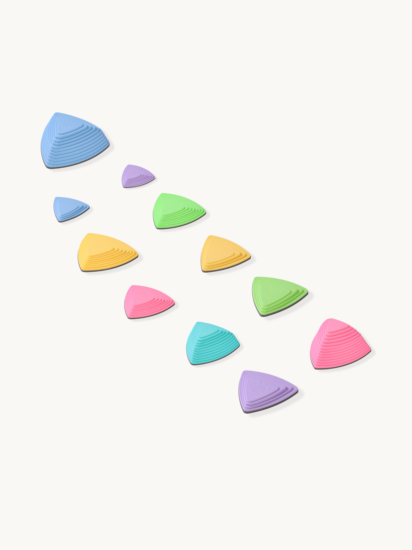 Set of 11 Montessori river stone balancing pieces
