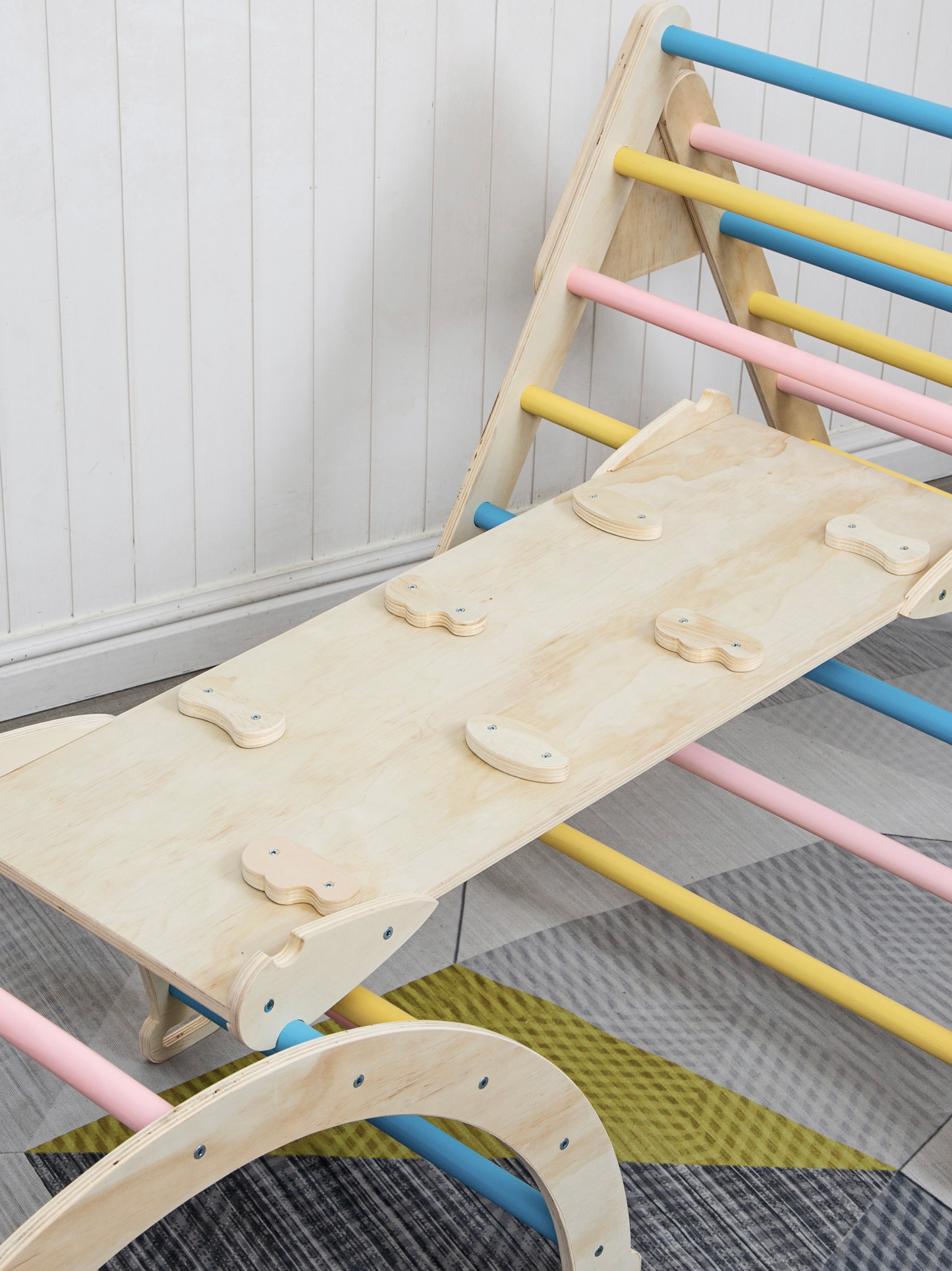 Zusammenklappbares Kletterset mit Rutsche