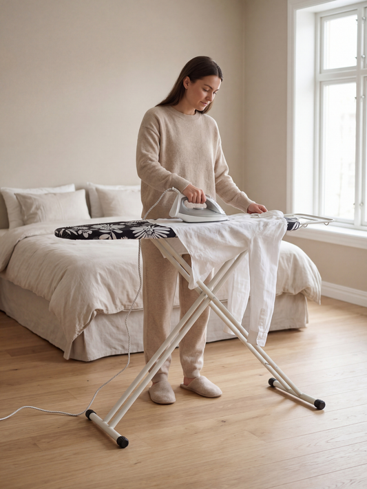 Strijkplank met strijkijzerhouder