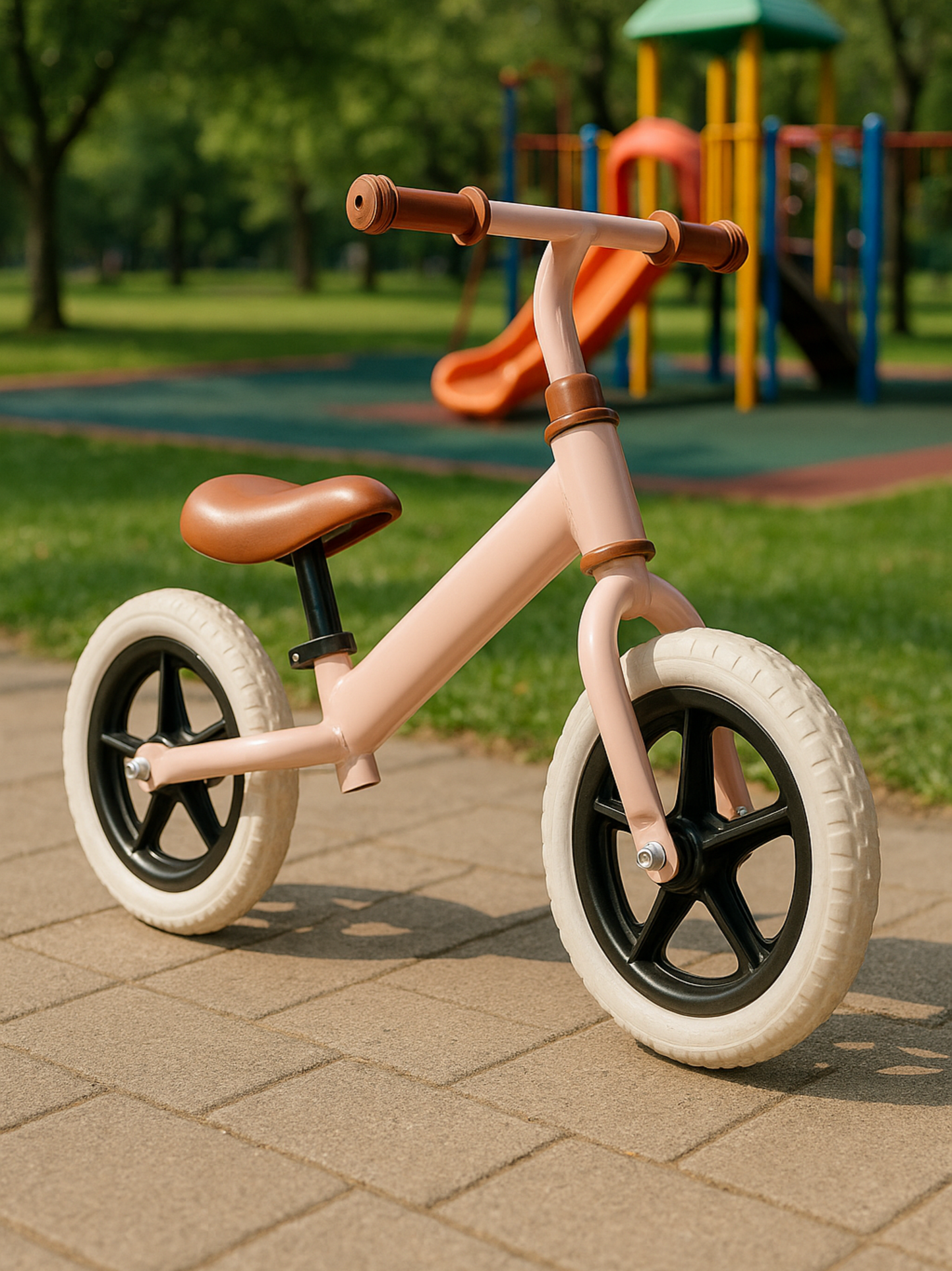 Ružové vyvažovacie bicykle pre deti