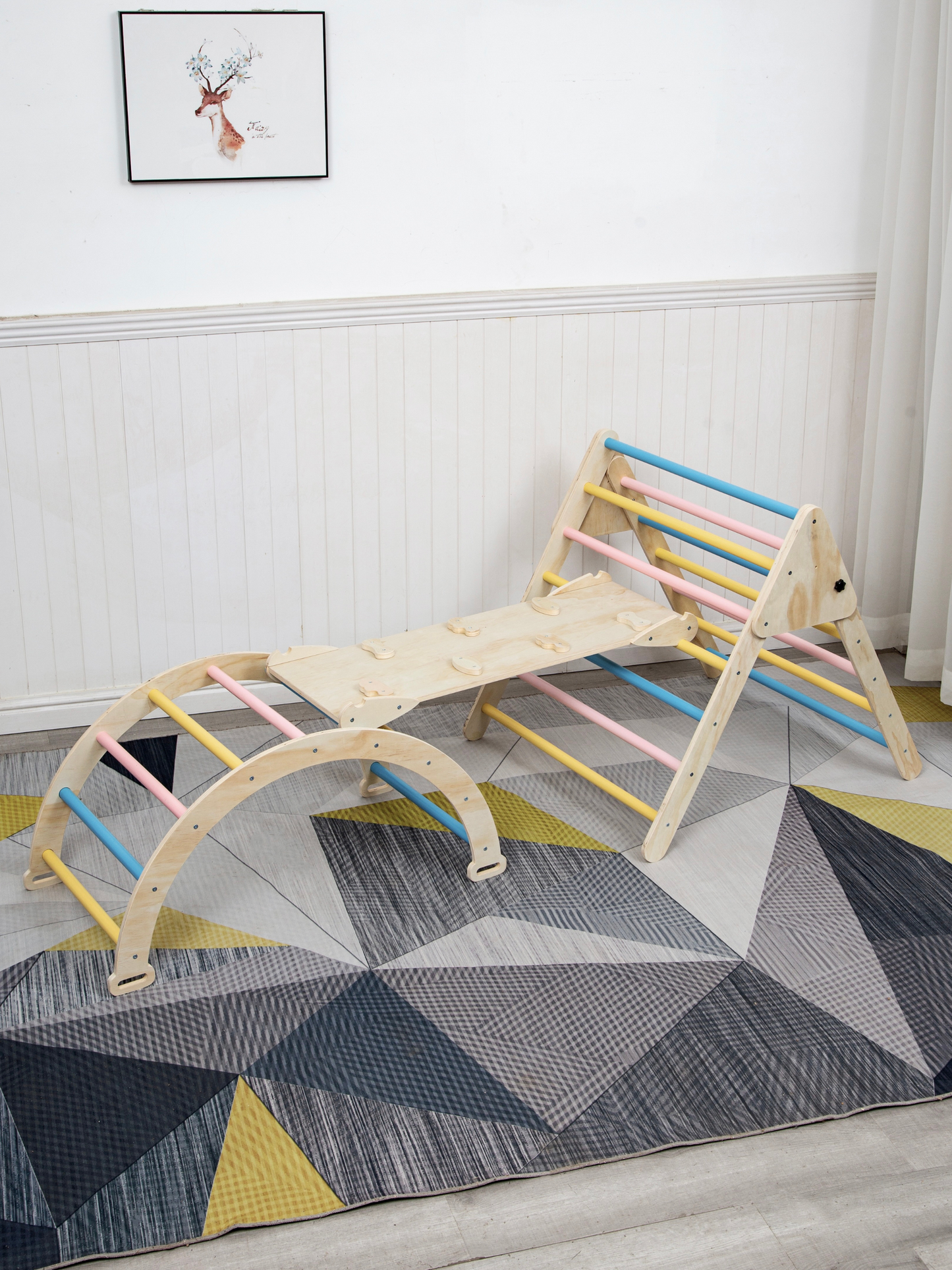 Zusammenklappbares Kletterset mit Rutsche