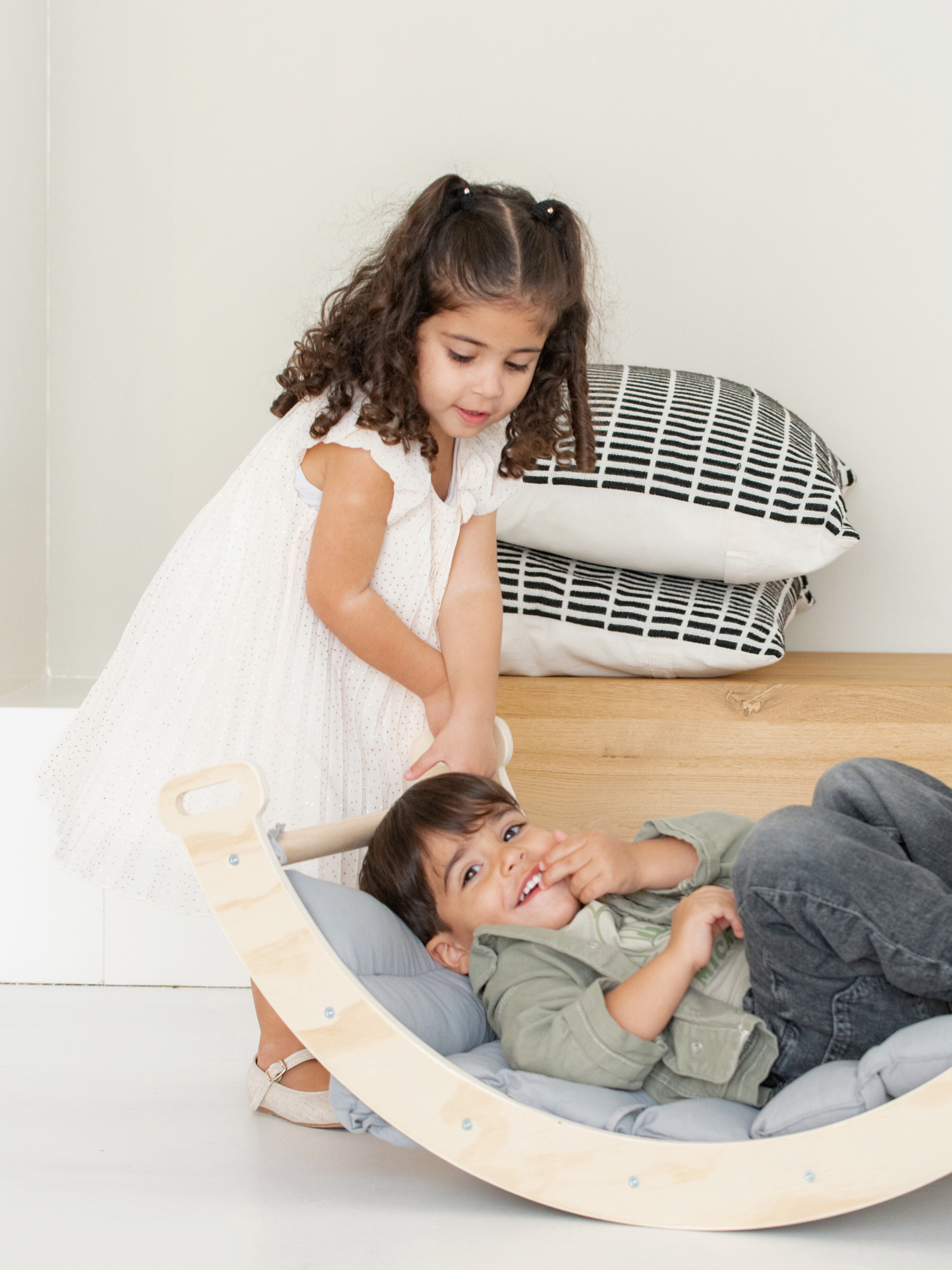 Ensemble d'escalade pliable Montessori avec coussin