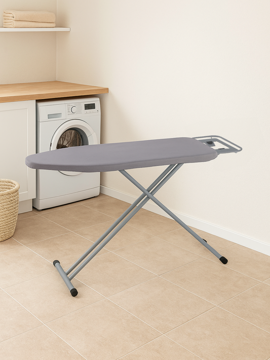 Ironing board with iron rest