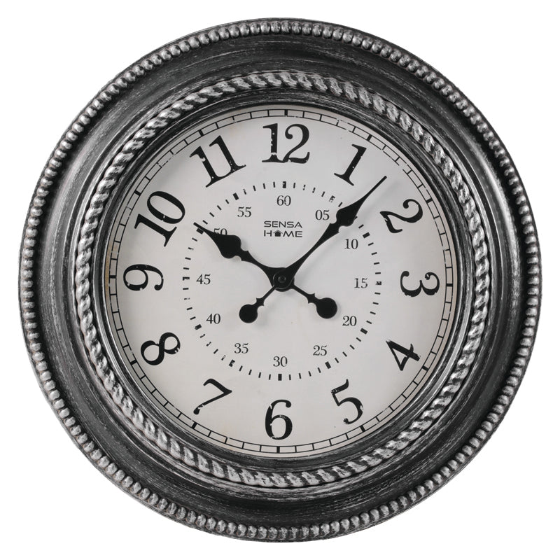 Sensahome Horloge Murale - Horloge Murale Classique avec Mouvement Silencieux - Design Rural - 51 cm