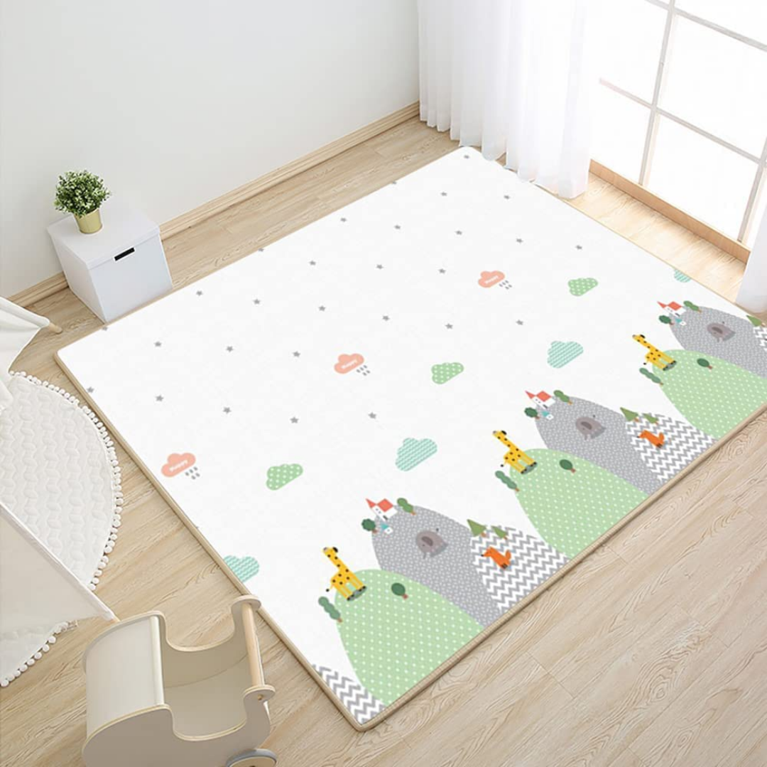 Buxibo - Double-sided Play Mat Foam 180x200 cm - Thick XPE Foam - Crawling Mat - Car Play Mat - Floor Mat - Baby/Toddler &amp; Child - Anti-Slip - Waterproof - Extra Large - Sound-insulating