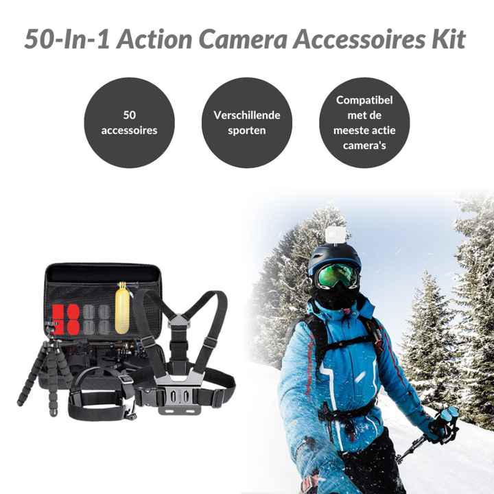 Kit d'accessoires pour caméra d'action 50-en-1