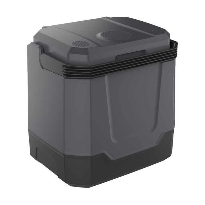Elektrische Kühlbox – 33 Liter – Auto und Steckdose – Kühlen bis zu 8 °C und Heizen bis zu 65 °C – Grau