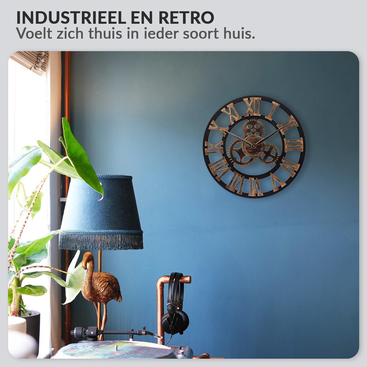 Reloj de pared Sinclair en oro