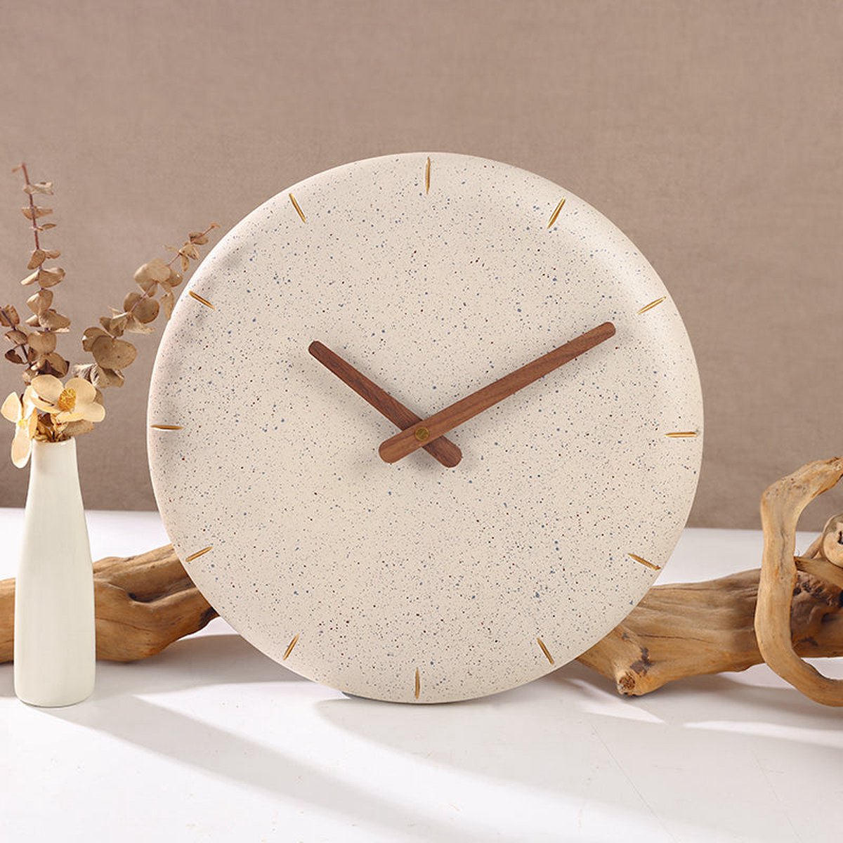 Wall clock Kyoto Japandi concrete look Ø 30 cm