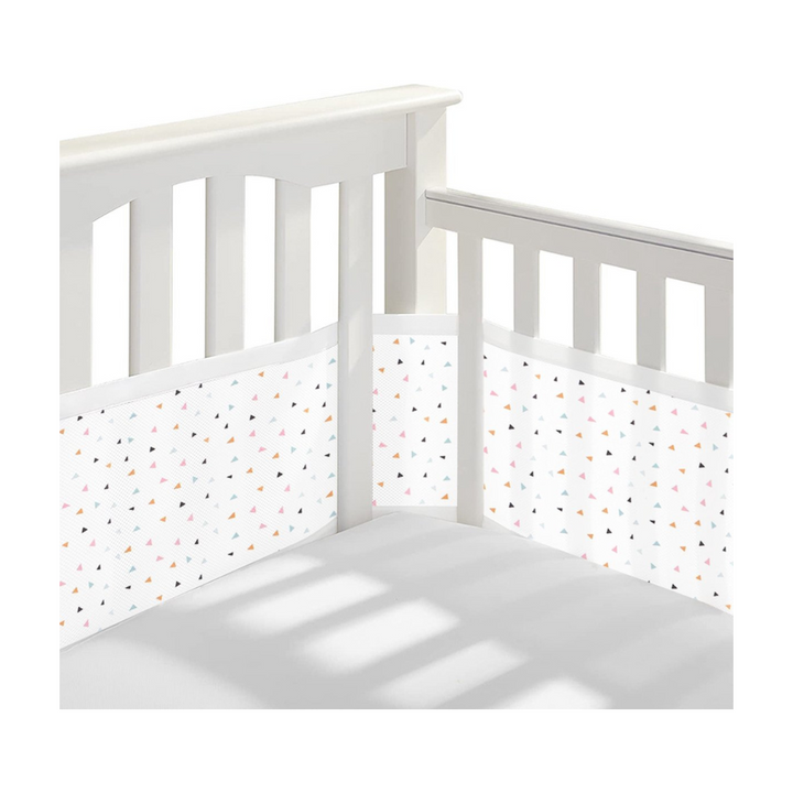 Bed bumper set for crib - 2 pieces (340x30cm & 160x30cm) with dots