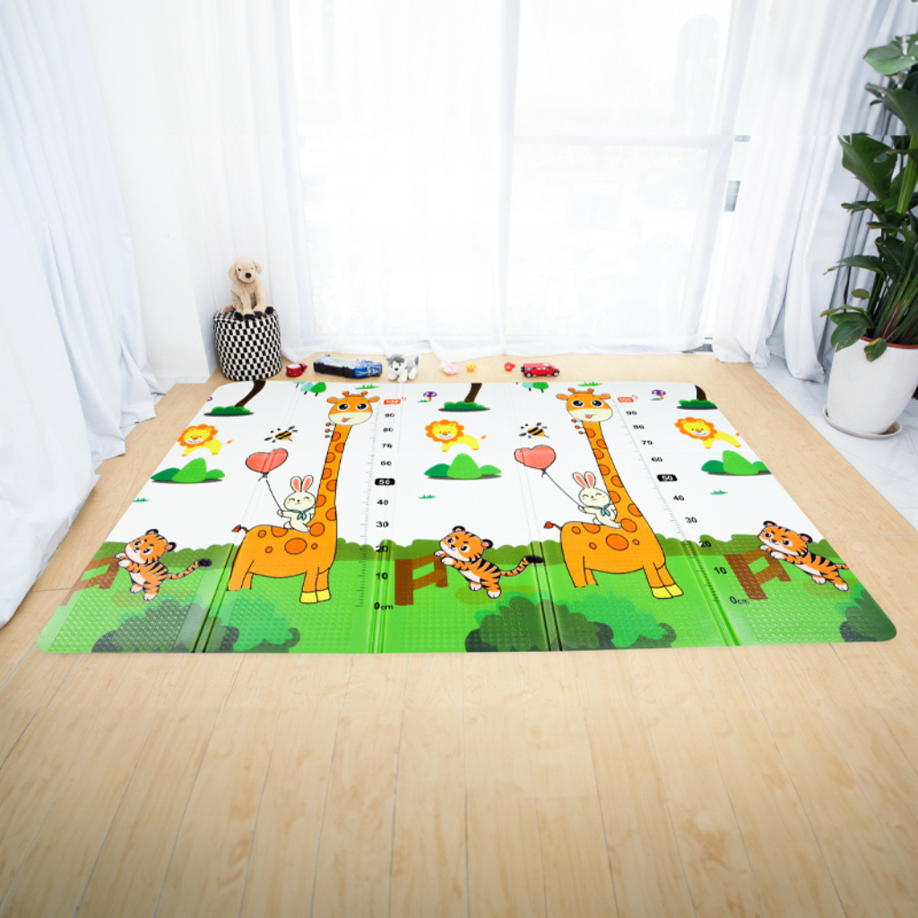 Double-sided foam play mat for kids (Giraffe)