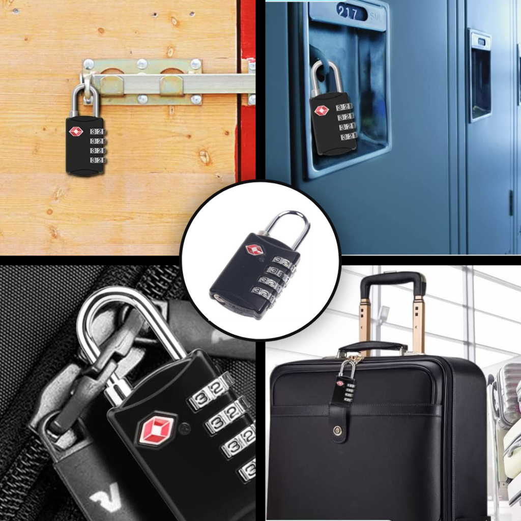 4-digit combination lock - Luggage/suitcase lock - Padlock