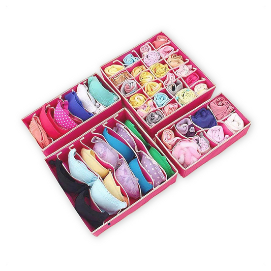 Foldable storage box set of 4