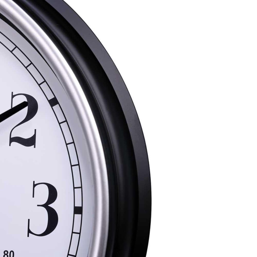 Waterproof outdoor wall clock with thermometer Ø40cm