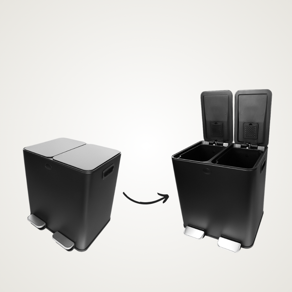 Skraldespand Affaldsseparering 2x15L - Pedalspand/Affaldsspand/Affaldsspand