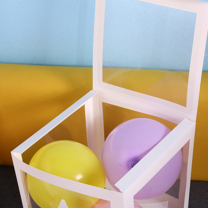 Transparente Buchstabenblöcke zum Aufdecken des Geschlechts – Baby-Ballonbox – Party-Dekoration