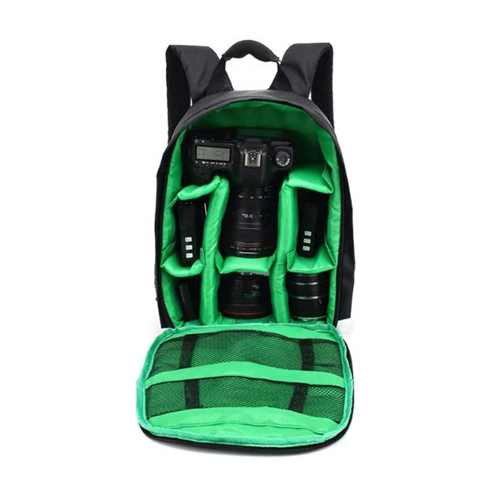 Camera backpack for camera and lenses